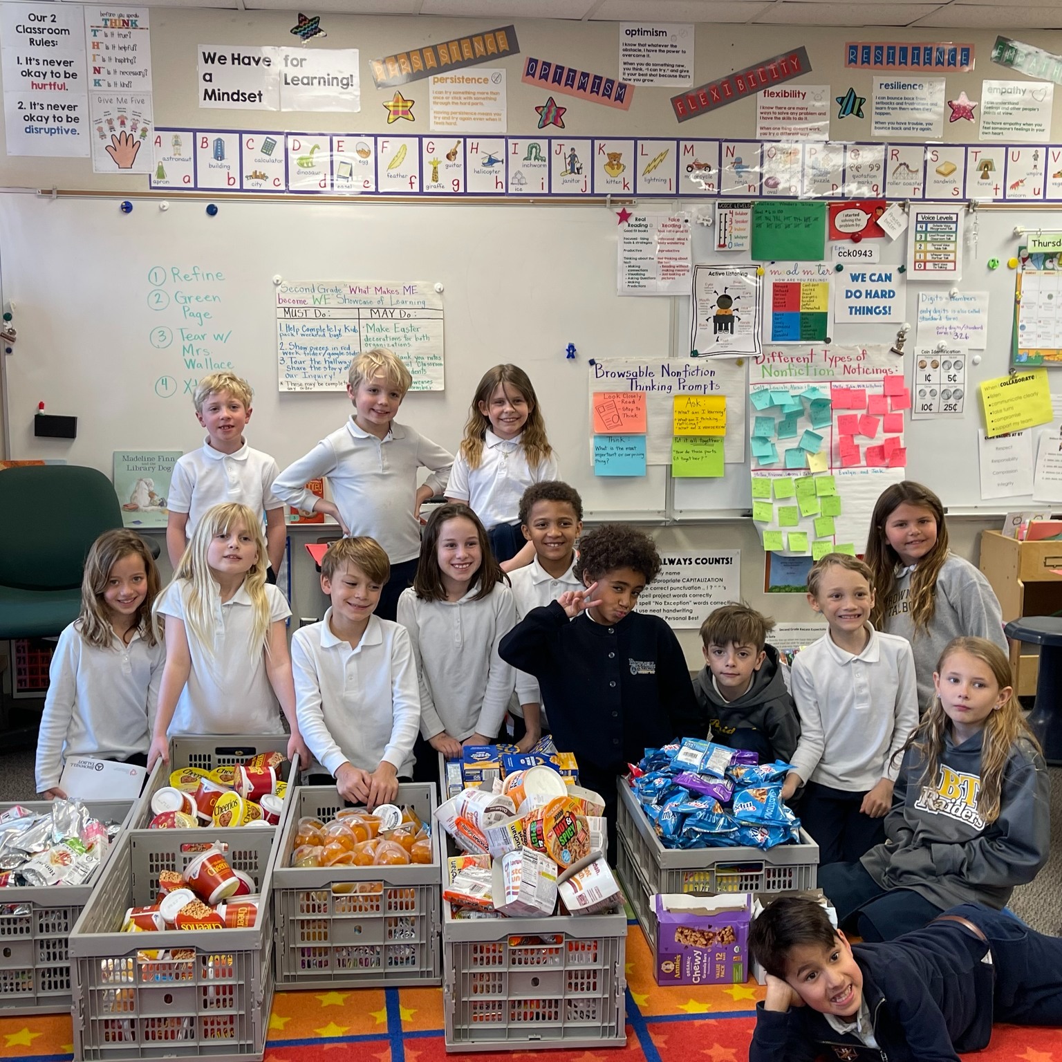 Second Grade Supports Community with Completely Kids Drive